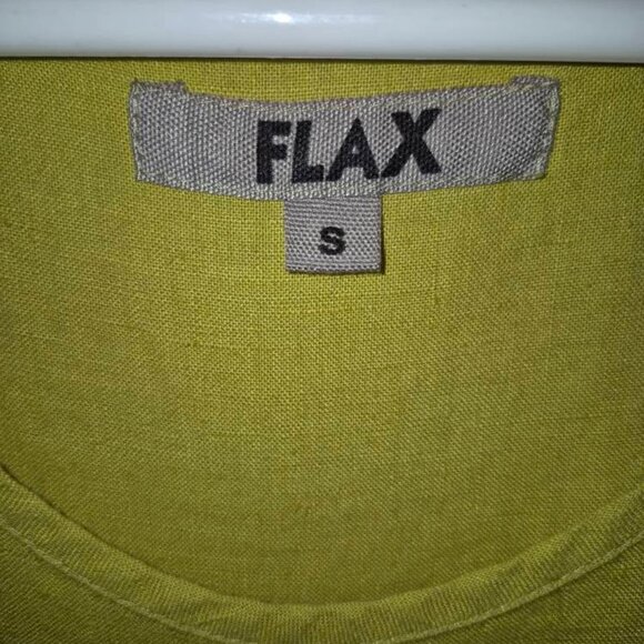 Vintage 🌼Chartreuse FLAX blouse- size small - Picture 3 of 3